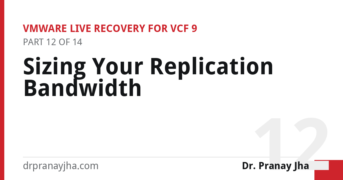 Sizing Your Replication Bandwidth