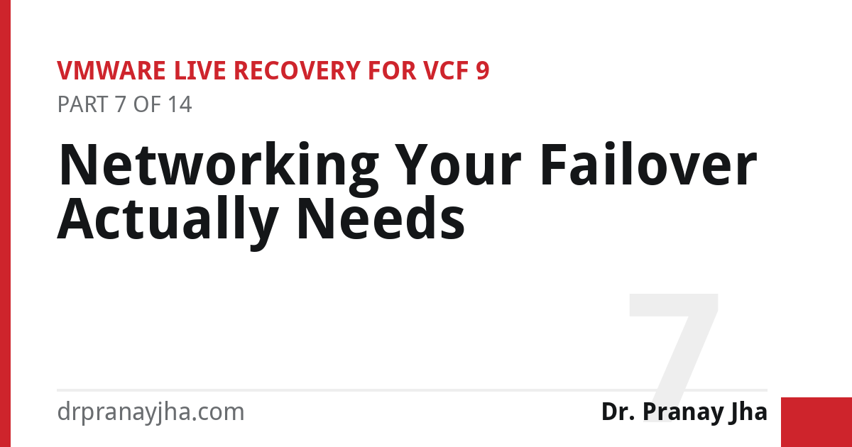 Networking Your Failover Actually Needs