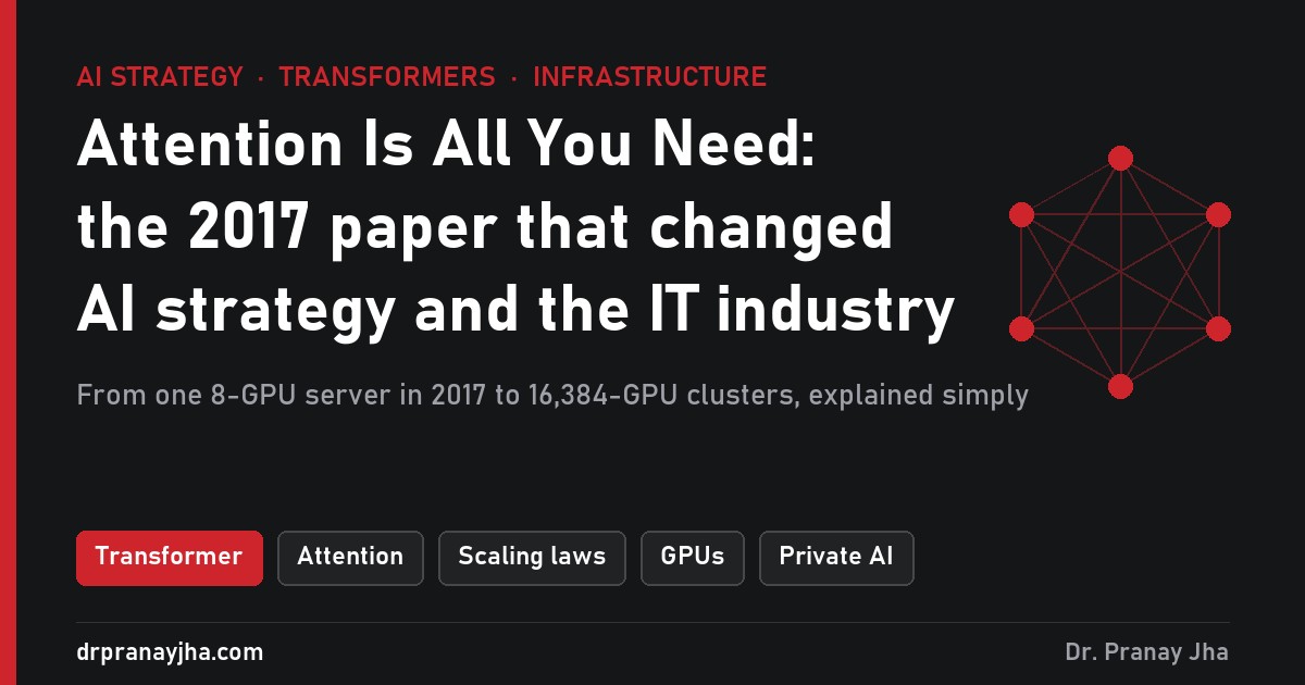 Attention Is All You Need: the 2017 paper that changed AI strategy and the IT industry, by Dr. Pranay Jha