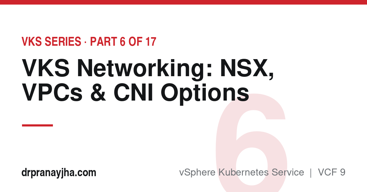 VKS Networking: NSX, VPCs and the CNI Options (VKS Series, Part 6)