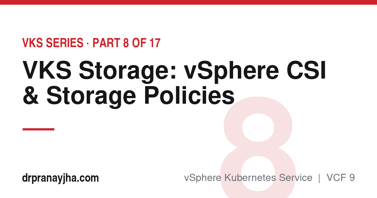 VKS Storage: vSphere CSI, Storage Policies and Persistent Volumes (VKS Series, Part 8)