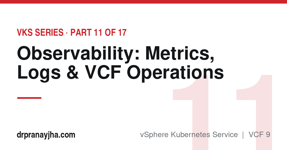 Observability for VKS: Metrics, Logs and VCF Operations (VKS Series, Part 11)
