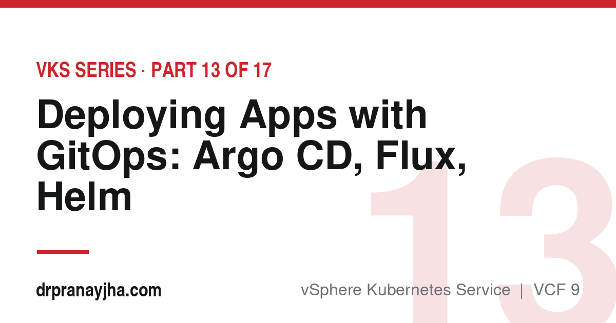 Deploying Applications on VKS with GitOps: Argo CD, Flux and Helm (VKS Series, Part 13)