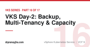 VKS Day-2 Operations: Backup, Multi-Tenancy and Capacity (VKS Series, Part 16)